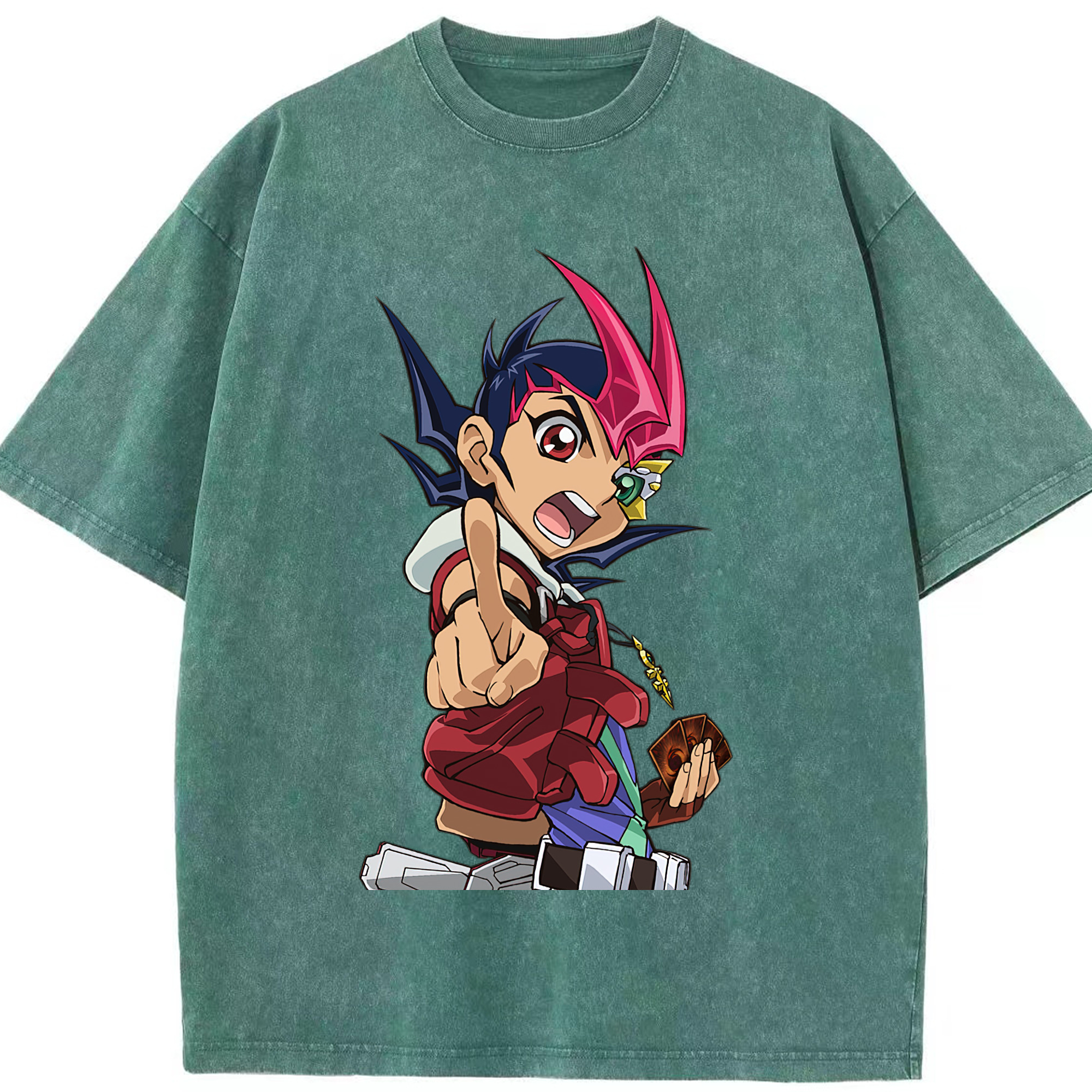 （画像用） 遊☆戯☆王 Yu-Gi-Oh! 綿100% ヴィンテージ風 半袖Tシャツ（フロントプリント）